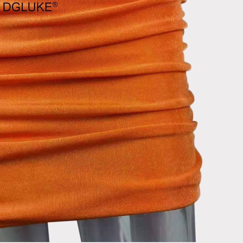 Vestido Curto Assimétrico com Franzido