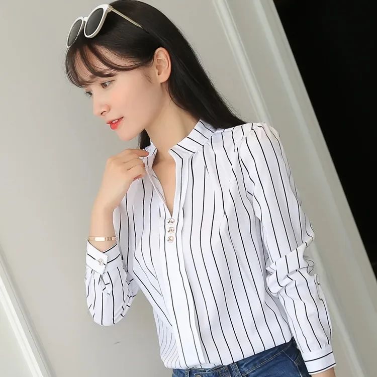 Blusa Estampada de Manga Longa com Gola Alta