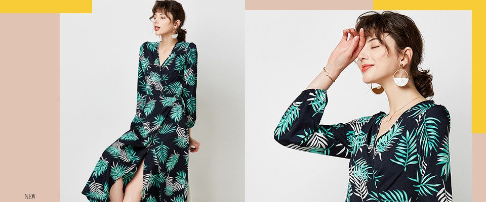 Vestido Longo Floral com Babados