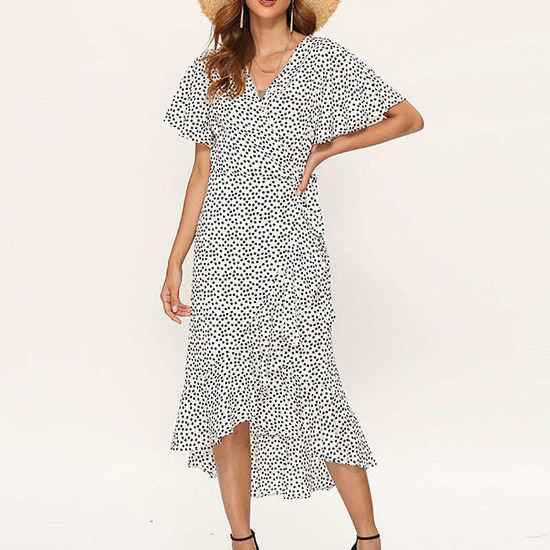 Vestido Longo Floral com Babados