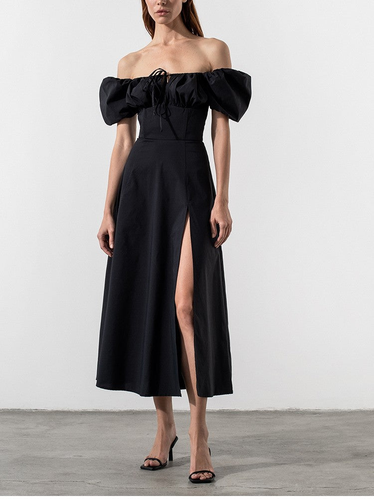 Vestido Romântico com Decote Quadrado e Babados